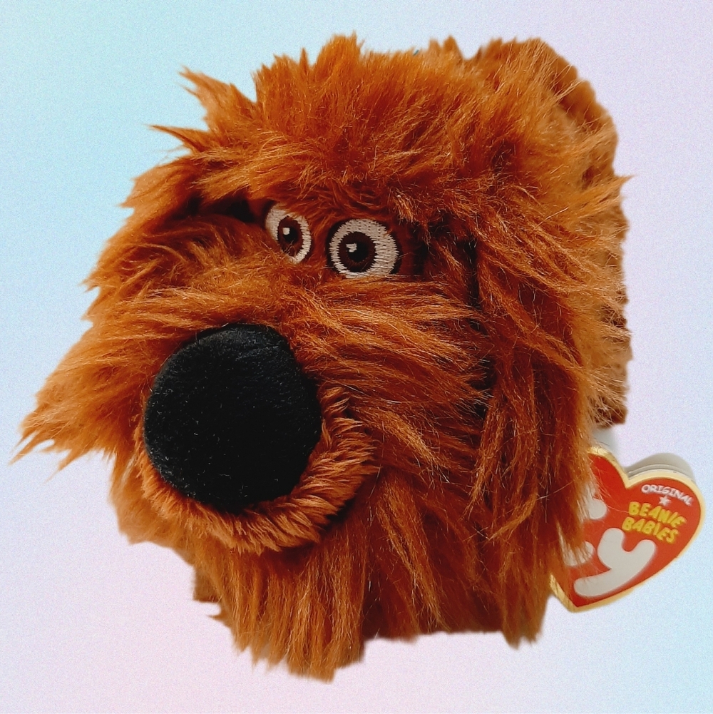 🍒 TY Original Beanie Babies The Secret Life of Pets DUKE Dog Plush Kids Toy